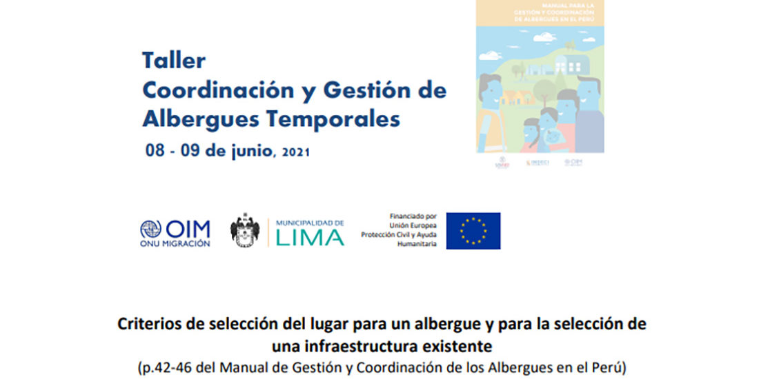 Taller Coordinación y Gestión de Albergues Temporales
